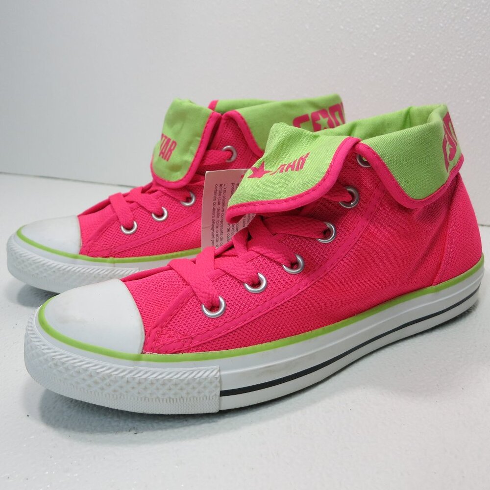 Converse Pink Lime High Top All Star Tennis Shoes New Footwear Shoes Kids Sz 6